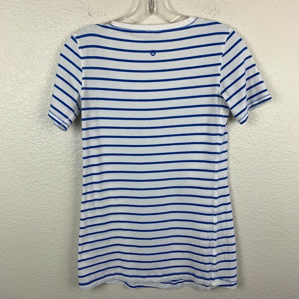 Lululemon Every Yogi Tee Shirt Size 2 Deauville Stripe Blue White Love Tee - Picture 2 of 7